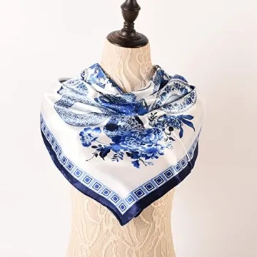 EIysee 35 x 35 Women's Fashion Pattern Silk Scarf