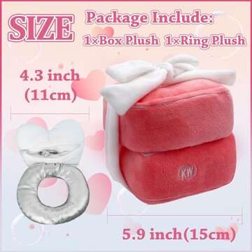 Mewcho Valentines Day Gifts Plush Ring Box for Proposal Her Women Girlfriend Wife, Love Surprise Box...