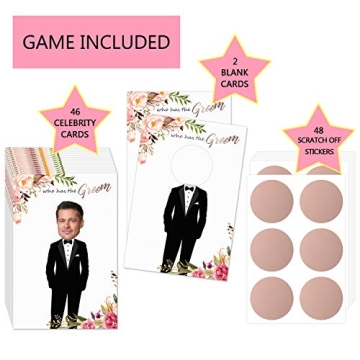 MORDUN Scratch Off Celebrity Cards for Bridal Showers