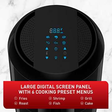 T-FAL Easy Fry Compact Duo Precision 1.6 Liter Air Fryer, Black