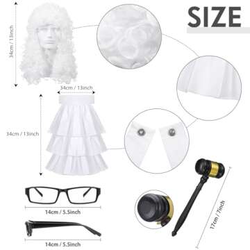 Complete Judge Costume Set for Halloween Parties