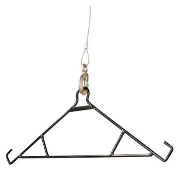 HME Tri-Pod Black Steel Game Hunting Hoist | Economical & Convenient Support Stand | Up to 300 lb. Capacity, 98" Lift Height