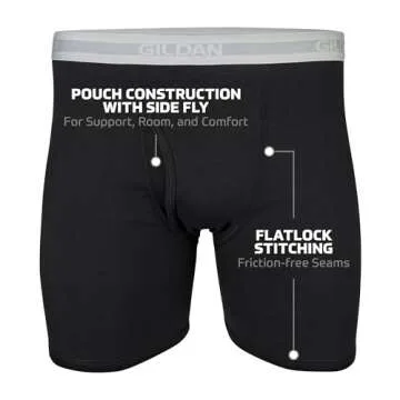 Gildan Men's Boxer Briefs, 5-Pack in Blue/Grey Colors