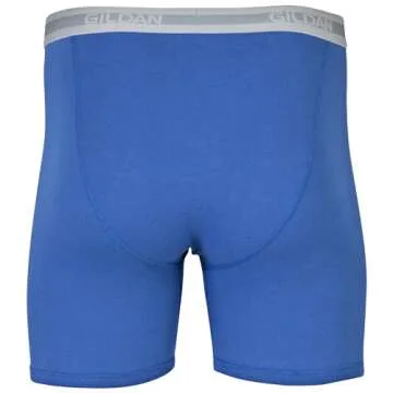 Gildan Men's Boxer Briefs, 5-Pack in Blue/Grey Colors