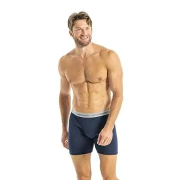 Gildan Men's Boxer Briefs, 5-Pack in Blue/Grey Colors