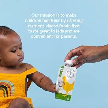 Serenity Kids 6+ Months Baby Food Pouches Puree with Ethically Sourced Meat & Organic Veggies - 3.5 oz BPA-Free, Meat & Herbs Variety Pack - 6 Count