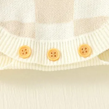 Newborn Baby Girl Summer Checkerboard Plaid Romper Outfit