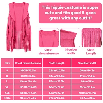 FunMular Hippie Costume Set for Women - 60s 70s Style