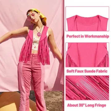 FunMular Hippie Costume Set for Women - 60s 70s Style