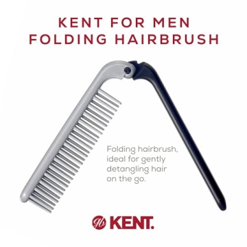 Kent Mini Hairbrush for Men - Travel Size Anti-Static Styler