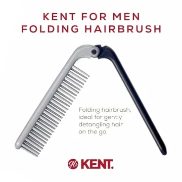 Kent Mini Hairbrush for Men - Travel Size Anti-Static Styler