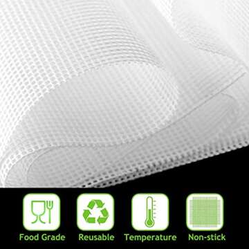 Silicone Non stick Silicone Dehydrator Sheets For Fruit Dryer Mesh Fruit Dryer Mesh Dim Sum Mesh Dumpling Steaming Screen Mat 16"*160"