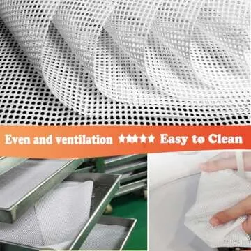 Silicone Non stick Silicone Dehydrator Sheets For Fruit Dryer Mesh Fruit Dryer Mesh Dim Sum Mesh Dumpling Steaming Screen Mat 16"*160"