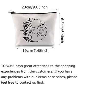 TOBGBE Music Lyrics Makeup Bag for Music Lovers