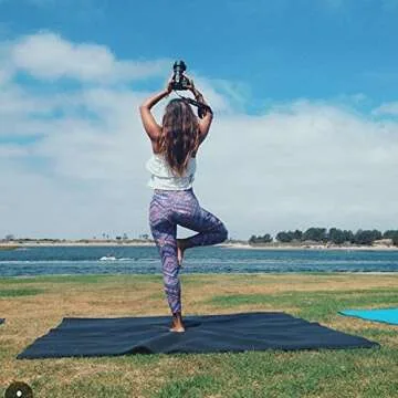 Square36 Large Yoga Mat 8'x 6' for Home Fitness