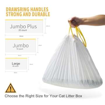 KONE Jumbo Cat Litter Liners - Heavy Duty 20 Count