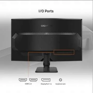 GIGABYTE GS32QC - 32" VA Curved Gaming Monitor - QHD 2560x1440-165Hz/OC 170Hz - 1ms MPRT - AMD FreeSync Premium - HDMI, DP - Black (GS32QC US) (Renewed)