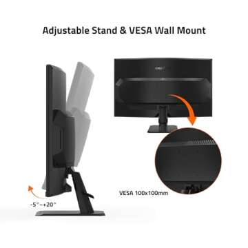 GIGABYTE GS32QC - 32" VA Curved Gaming Monitor - QHD 2560x1440-165Hz/OC 170Hz - 1ms MPRT - AMD FreeSync Premium - HDMI, DP - Black (GS32QC US) (Renewed)