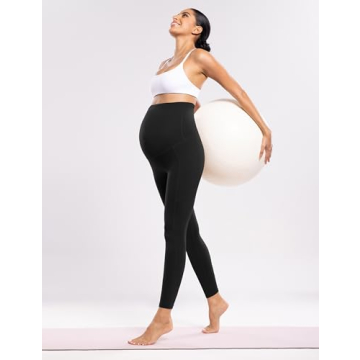 POSHDIVAH Maternity Leggings with Pockets for Pregnant Women