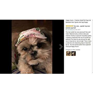 Stylish Dog Hat for Small Pets - Floral Design Cap