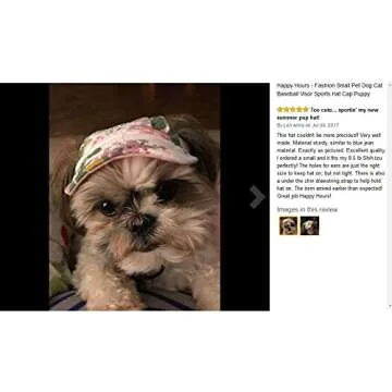 Stylish Dog Hat for Small Pets - Floral Design Cap