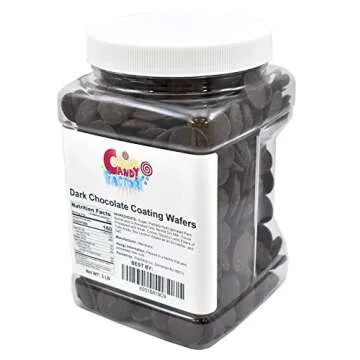 Sarah's Candy Factory Dark Chocolate Melting Wafers 3 lbs Jar