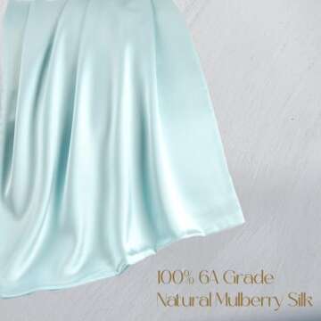 ZIMASILK 100% Pure Mulberry Silk Pillowcase for Hair and Skin Health,Soft and Smooth,Both Sides Prem...