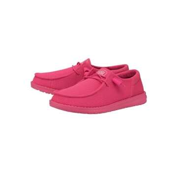 Stylish and Comfortable: HEYDUDE Wendy Funk Mono Electric Pink Slip-on Shoes for Women
