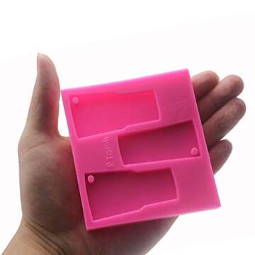 Riomh Tumbler Silicone Mold, Perfect Partner to Cup Turner (Cuptisseries), DIY Glossy Water Glass Shape for Key Chain Perforated Resin Clay Mold Crafts Tools Moulds for Plaster