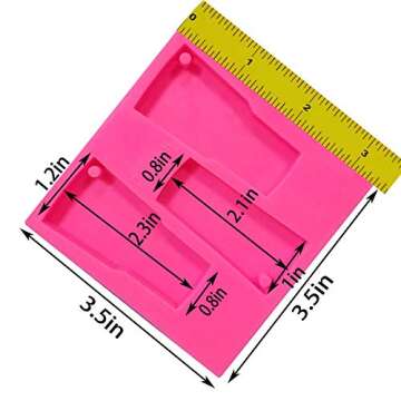 Riomh Tumbler Silicone Mold, Perfect Partner to Cup Turner (Cuptisseries), DIY Glossy Water Glass Shape for Key Chain Perforated Resin Clay Mold Crafts Tools Moulds for Plaster