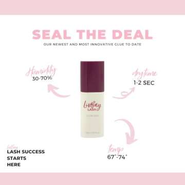 LivBay Lash Glue - Seal Deal Lash Adhesive | Eyelash Glue Extensions | 1-2 Sec Dry Time | Professional Use Only, 10ml