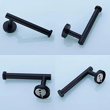 Stylish Alysontech Matte Black Toilet Paper Holder