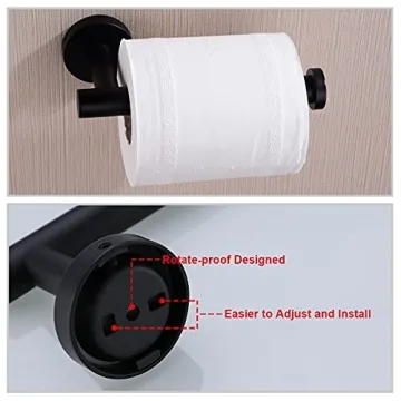 Stylish Alysontech Matte Black Toilet Paper Holder