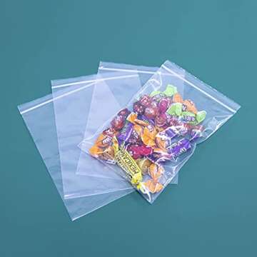 iMailer 200 Count Small Zip Bags for Cards and Treats