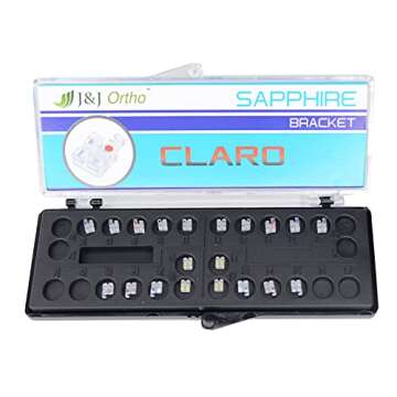 J&J Ortho CLARO Sapphire Bracket (Roth 022 5-5,345H (20 Brackets/Kit))