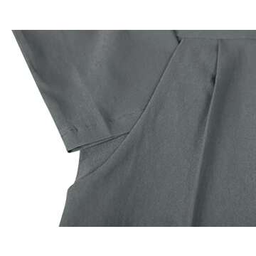 MUXXN Women's Autumn Wedding Guest Party 3/4 Sleeve Pencil Midi Graduation Celebration Dress Gray XL