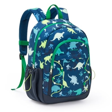 mommore Kids Backpack for Kindergarten Water Resistant Preschool Backpack Dinosaur Boys Bookbag Age ...