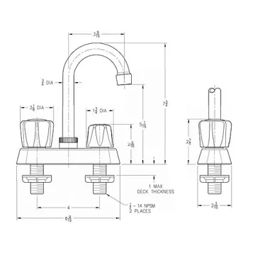 Pfister Pfirst Kitchen Faucet with Porcelain Handles
