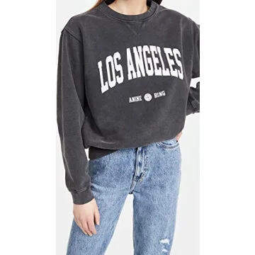 ANINE BING Women's Ramona Los Angeles Sweatshirt Fashion