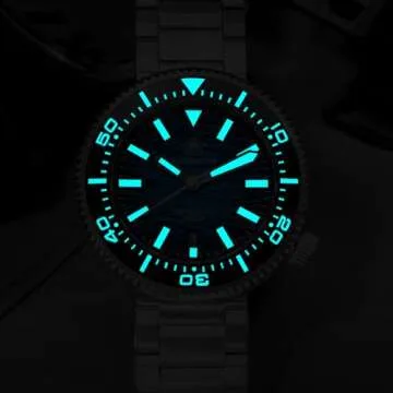 ADDIESDIVE 1000 M Waterproof Automatic Dive Watch NH35 Movement Synthetic Sapphire Mens Watch Blue 3D Wave Ripples