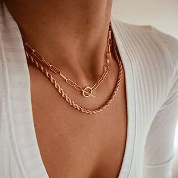 CHESKY Layered Necklaces Set - 14K Gold Jewelry for Women - Trendy & Elegant