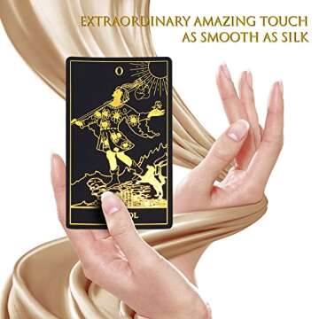 ACELION Original Tarot Card Set with Guide, 78 Pieces of Tarot Cards with Gold foil on The Surface， Fortune-Telling Game, Tarot for Beginners