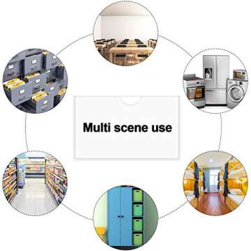 Chinco 30 Pack Self-adhesive Index Card Pockets for Easy Organization