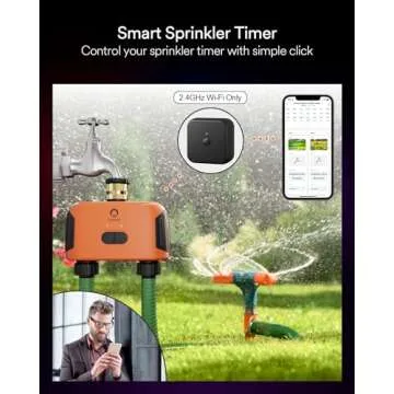 Lumary Smart Sprinkler Timer 2 Zone, WiFi Water Timer for Garden Hose, Brass Inlet Water Hose Timer ...
