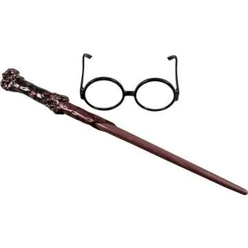 Disguise Harry Potter Accessories Set - Wand & Glasses Kit for Kids