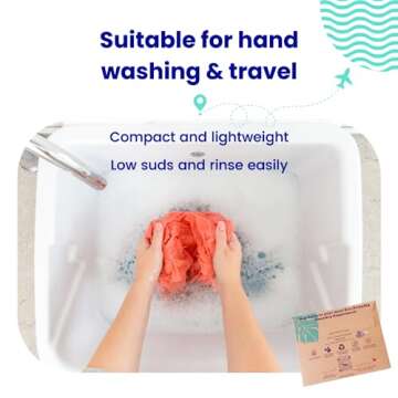"Naturali Eco Travel Laundry Detergent Sheets - 5-Pack: Compact, Convenient, Cruise Ship Essentials; Sink & Hand Wash Soap; Must-Have for International & European Travel