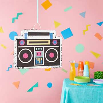 Boombox Pinata for 80s and 90s Theme Parties