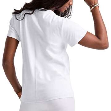 Hanes Women's Comfortblend Tri-Blend Curved-Hem Tee - Eco-Friendly Soft T-Shirt