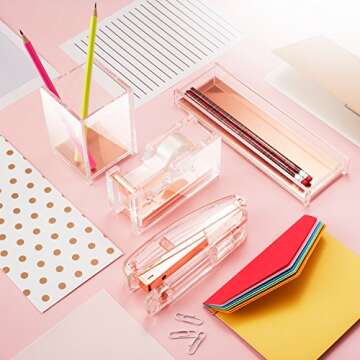 Zodaca Stylish Acrylic Square Desktop Organizer for All