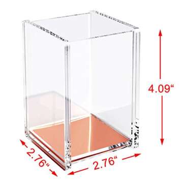Zodaca Stylish Acrylic Square Desktop Organizer for All